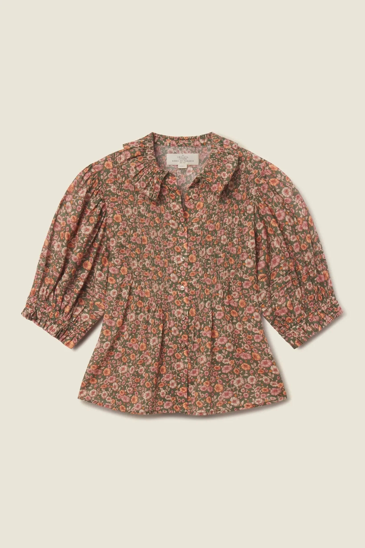 Jess Blouse Marigold Mistral sold by Trovata