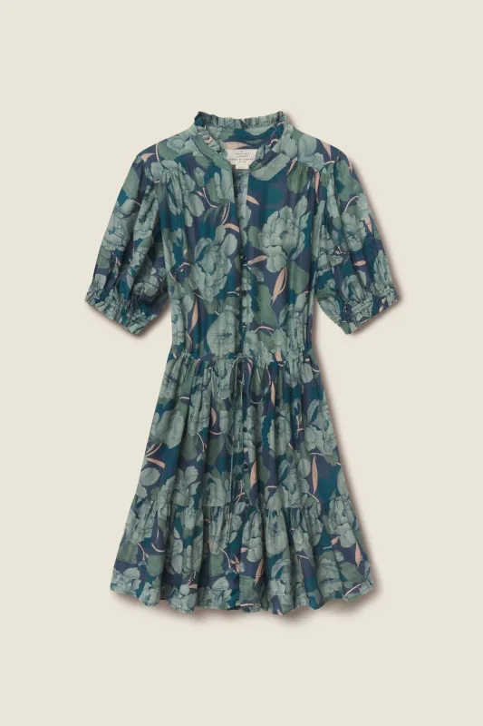 Phoebe Dress Hushed Shadow sold by Trovata