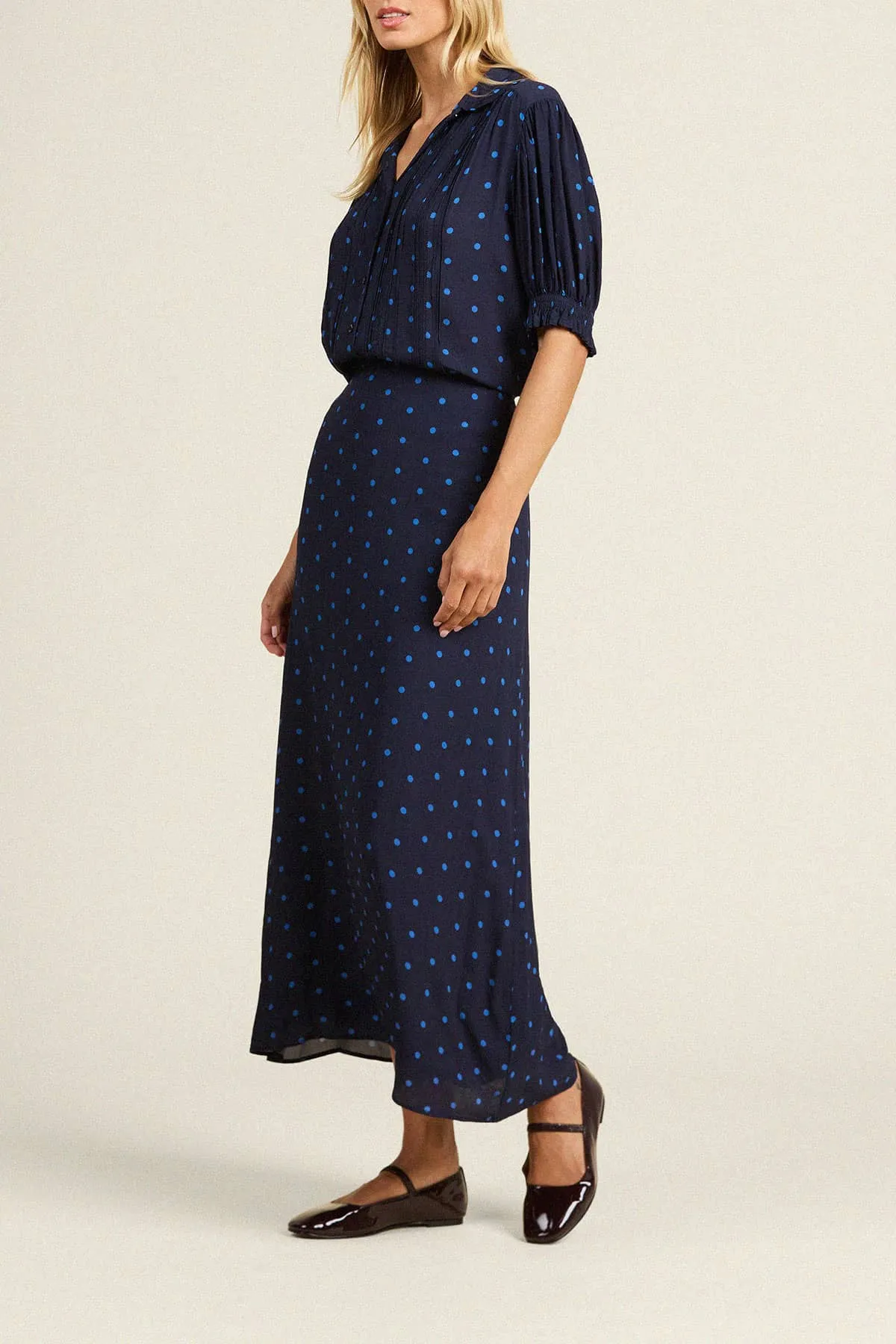 Gemma Blouse Azure Polka Dot sold by Trovata product image thumbnail 3