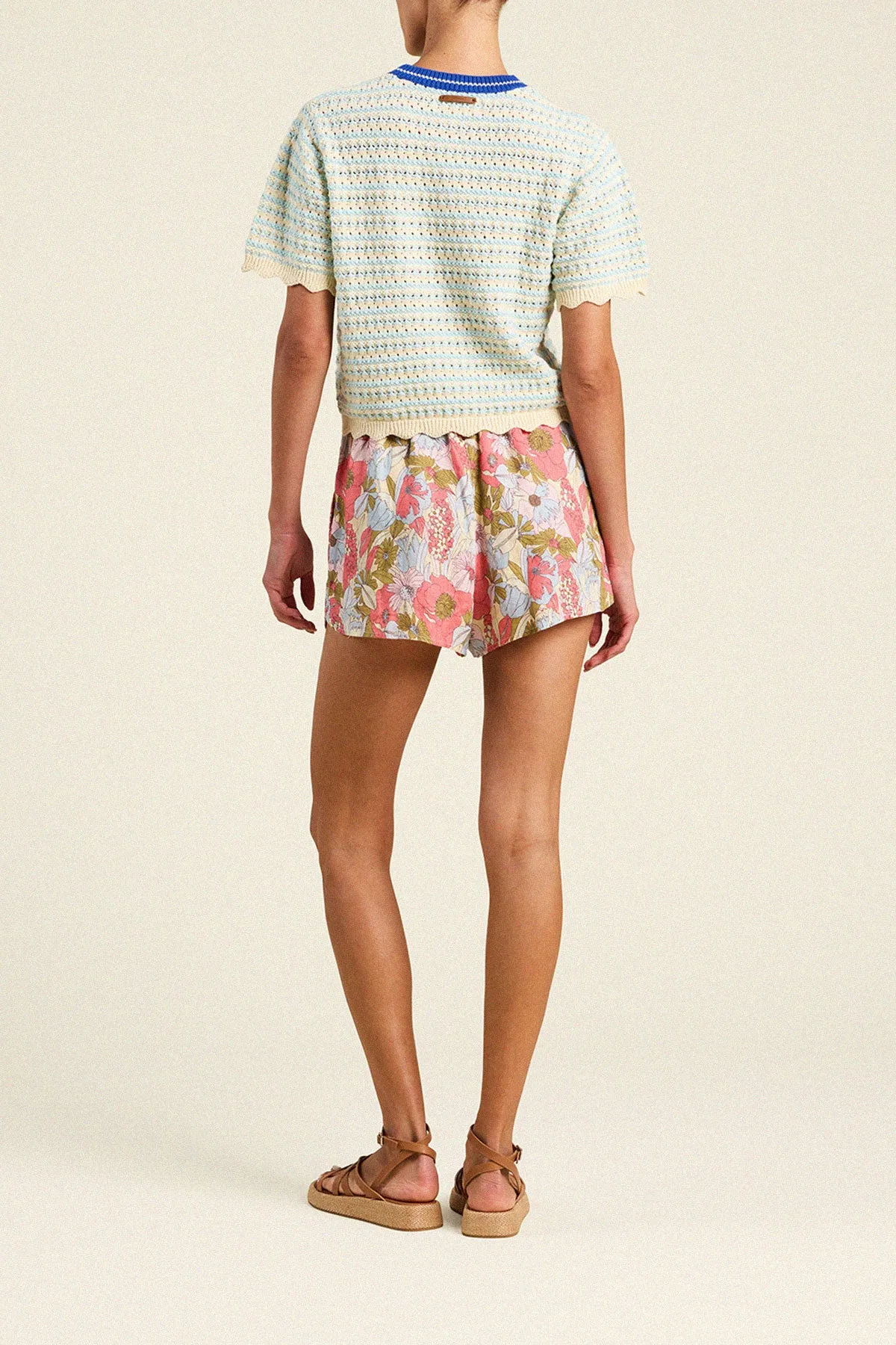 Jules Sweater T-Shirt Aqua Stripe sold by Trovata product image thumbnail 4