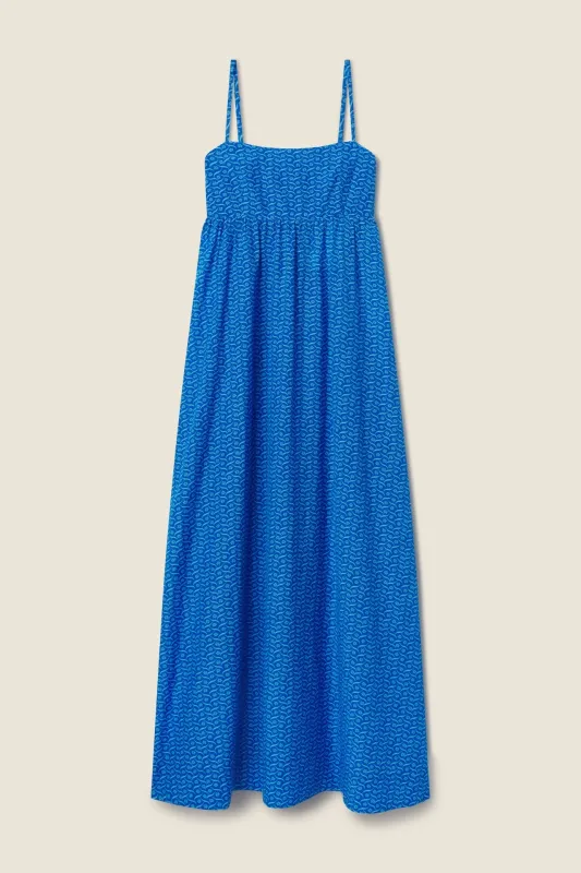 Mirela Dress Cerulean Floral sold by Trovata