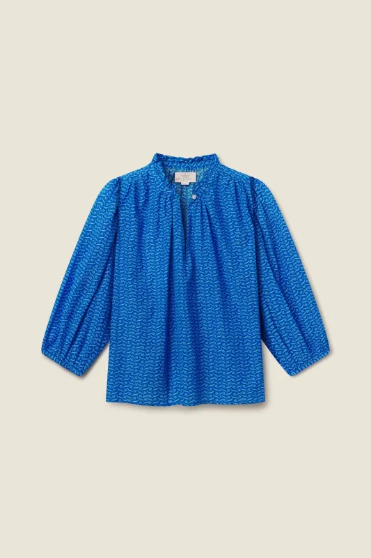 Orly Blouse Cerulean Floral sold by Trovata