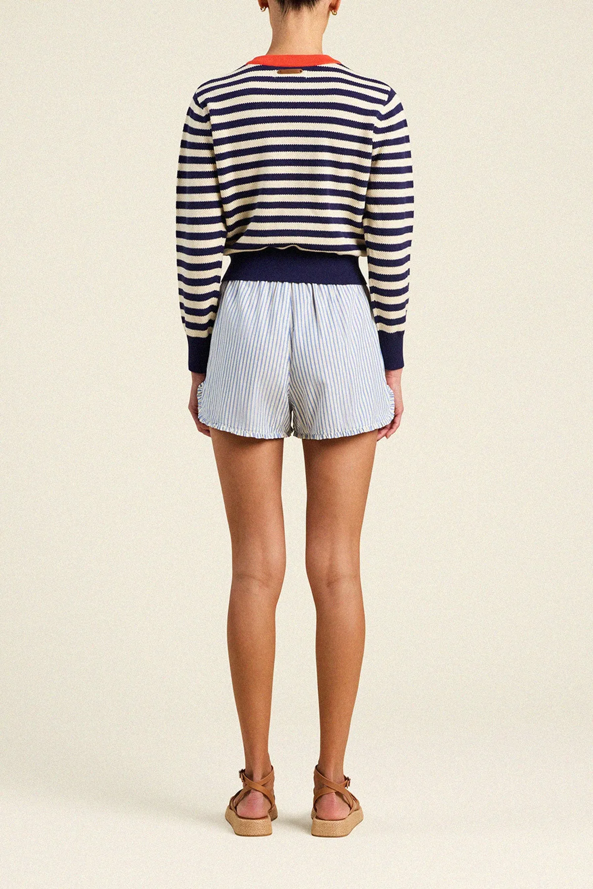 Cleo Sweater Antique White/Navy Stripe sold by Trovata product image thumbnail 4