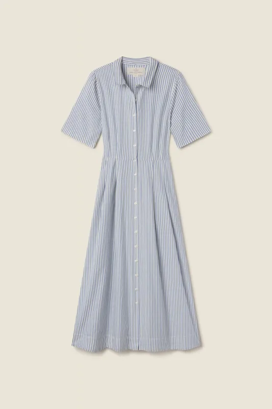 Aster Dress Seaside Stripe sold by Trovata