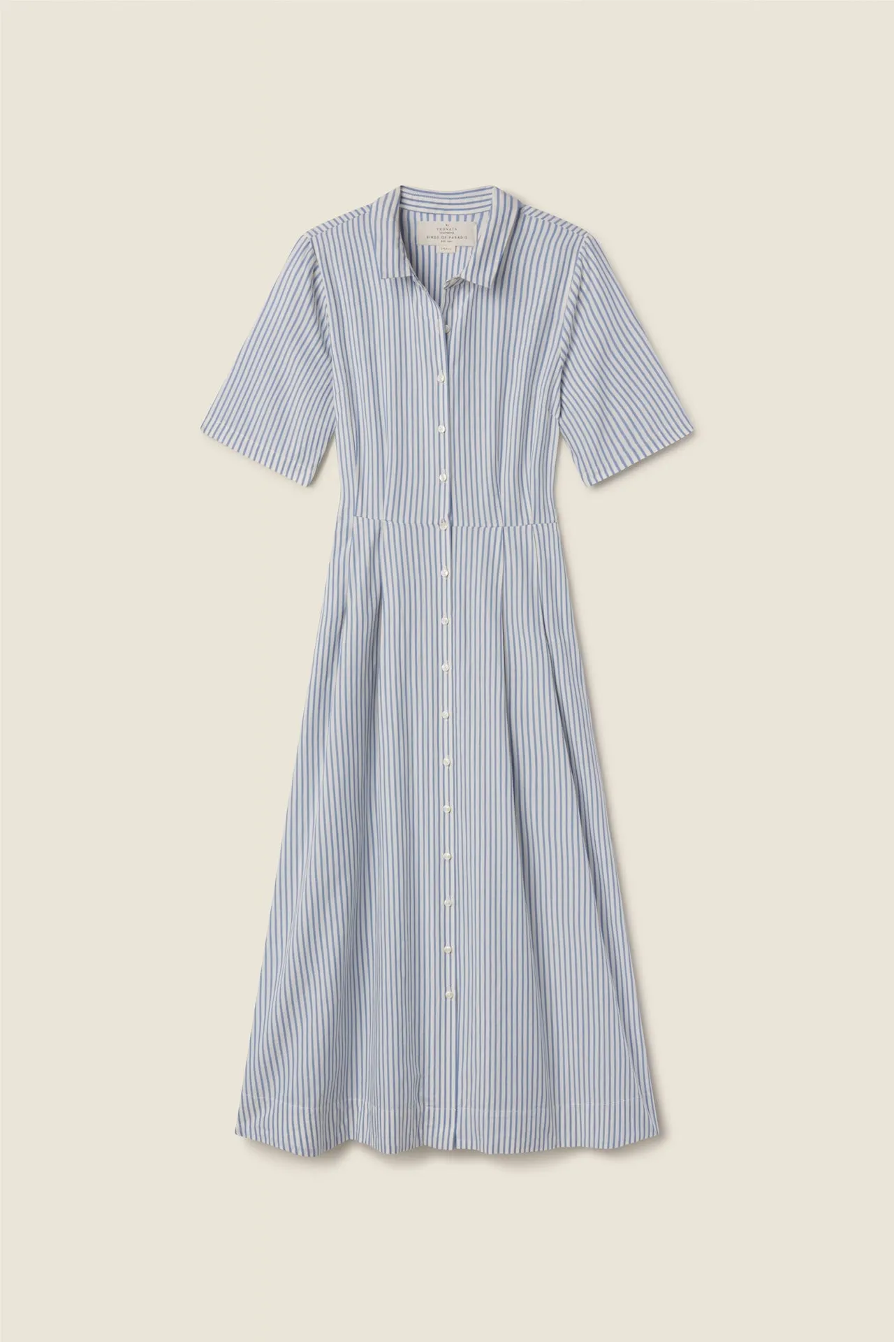 Aster Dress Seaside Stripe sold by Trovata