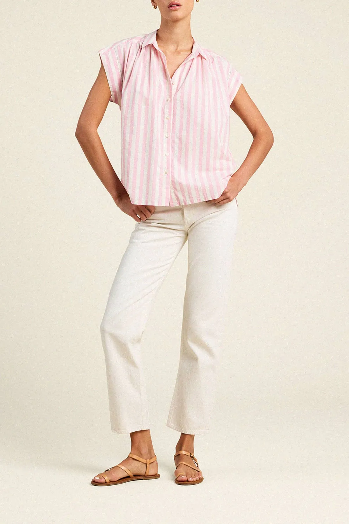 Della Shirt Pink Stripe sold by Trovata product image thumbnail 2