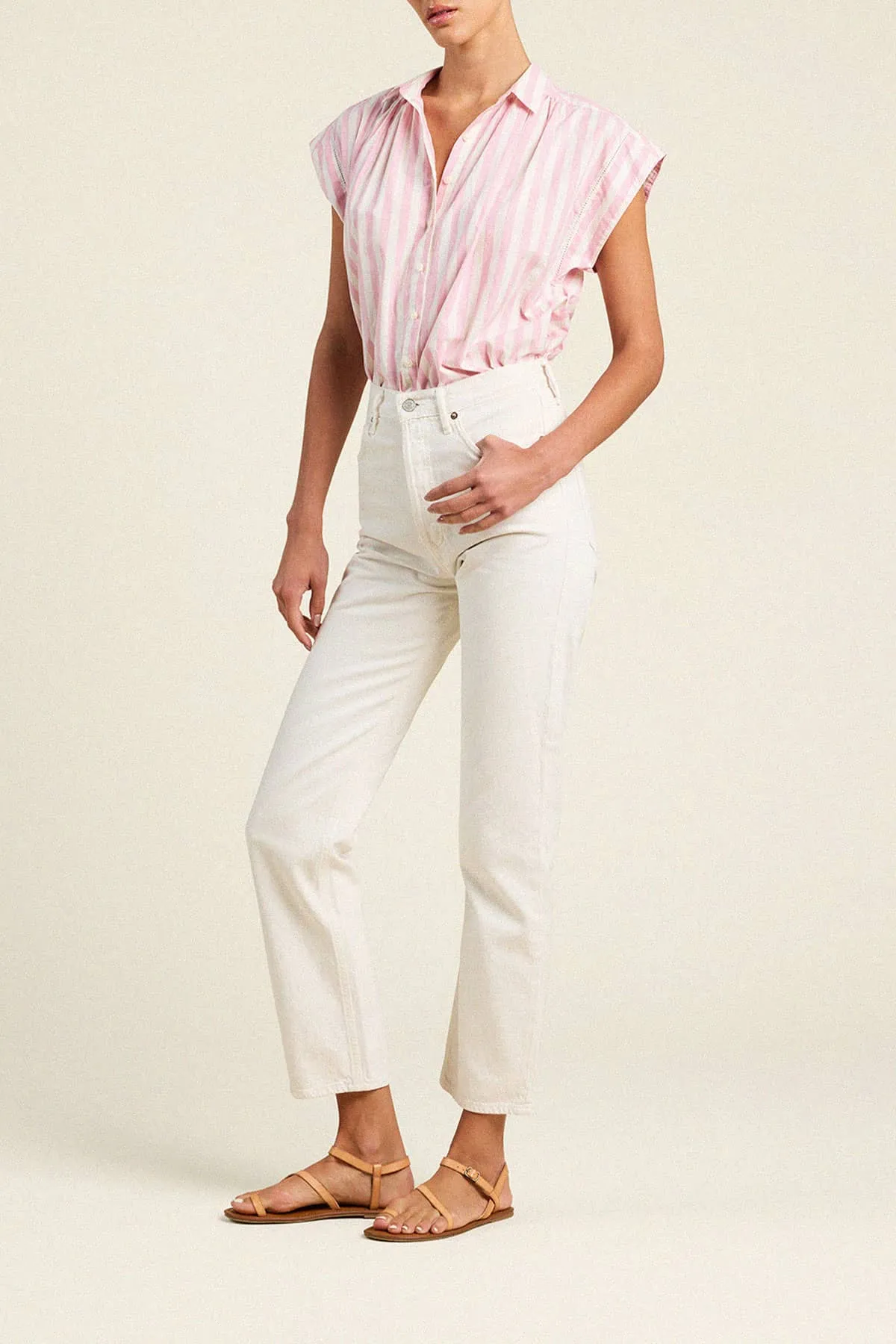 Della Shirt Pink Stripe sold by Trovata product image thumbnail 3