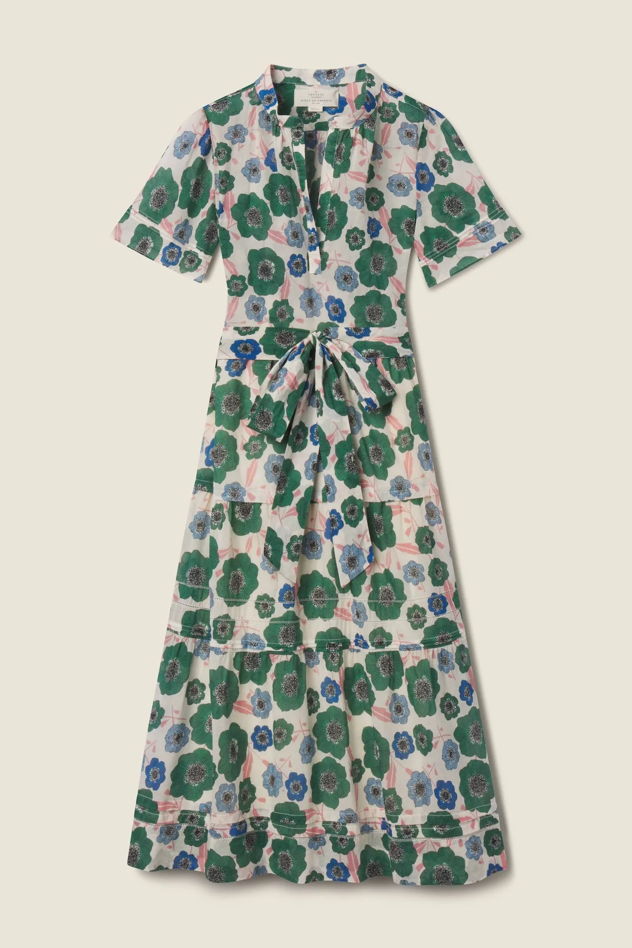 Luana Dress Green House Bloom sold by Trovata