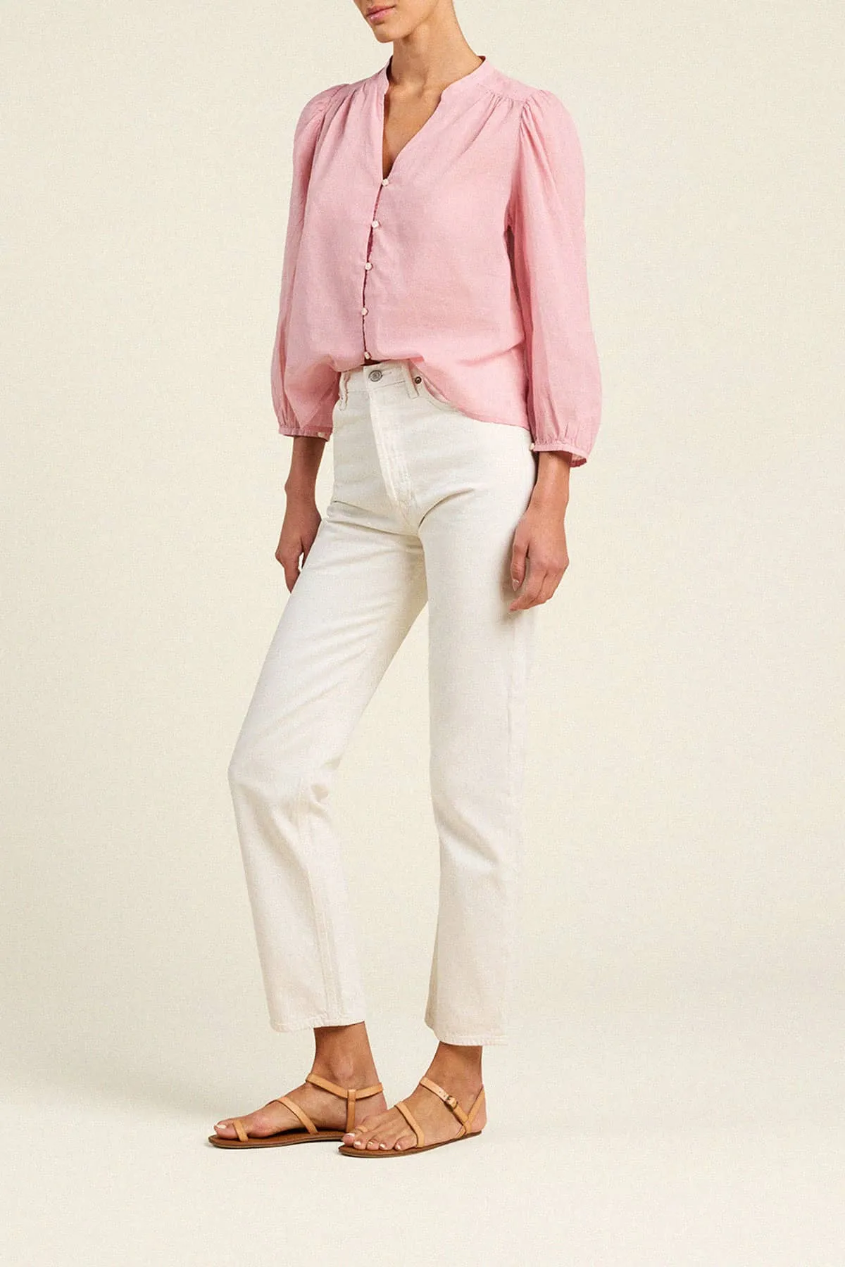 Maisey Blouse Blush Houndstooth sold by Trovata product image thumbnail 3