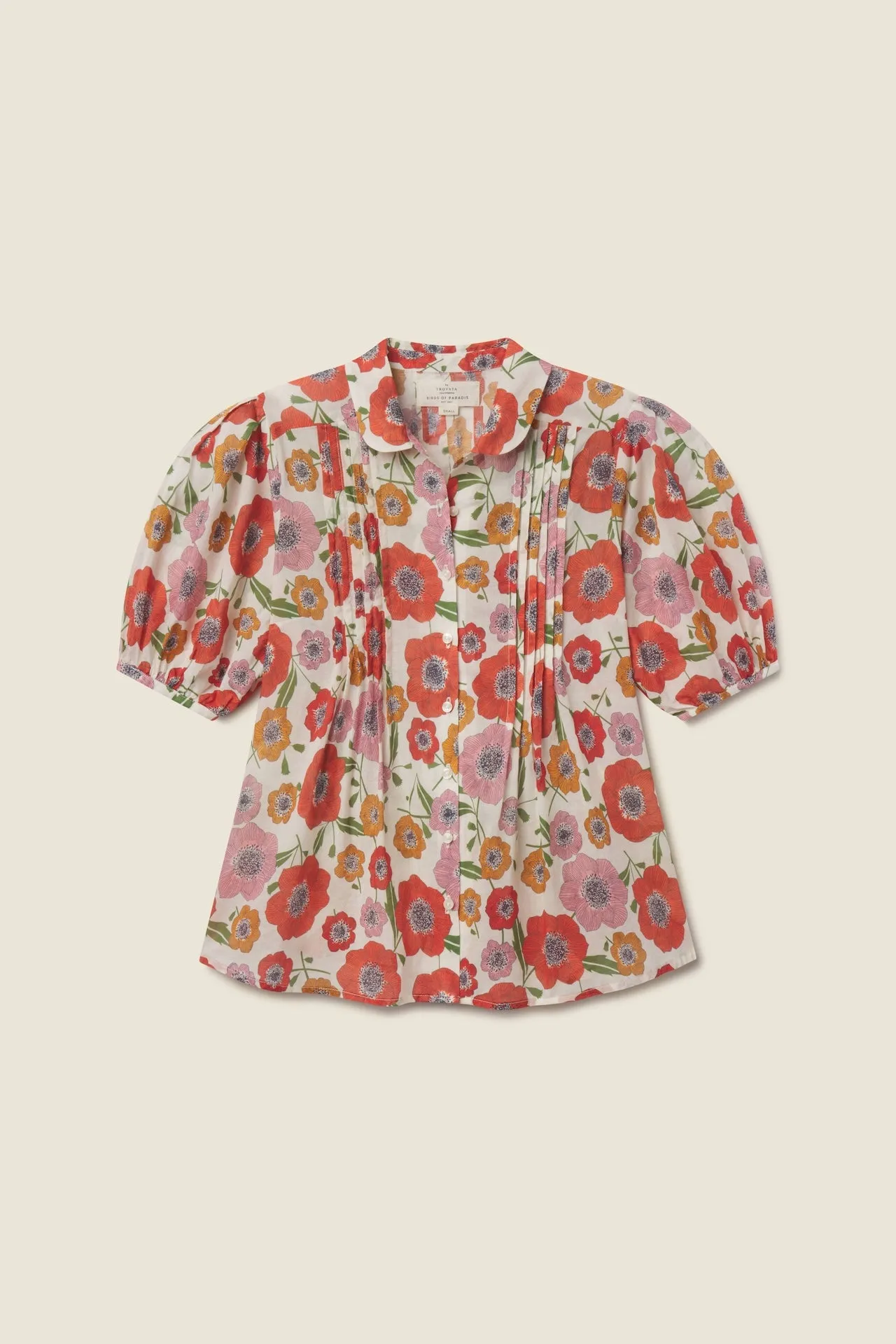 Nadine Blouse Poppy Costa sold by Trovata