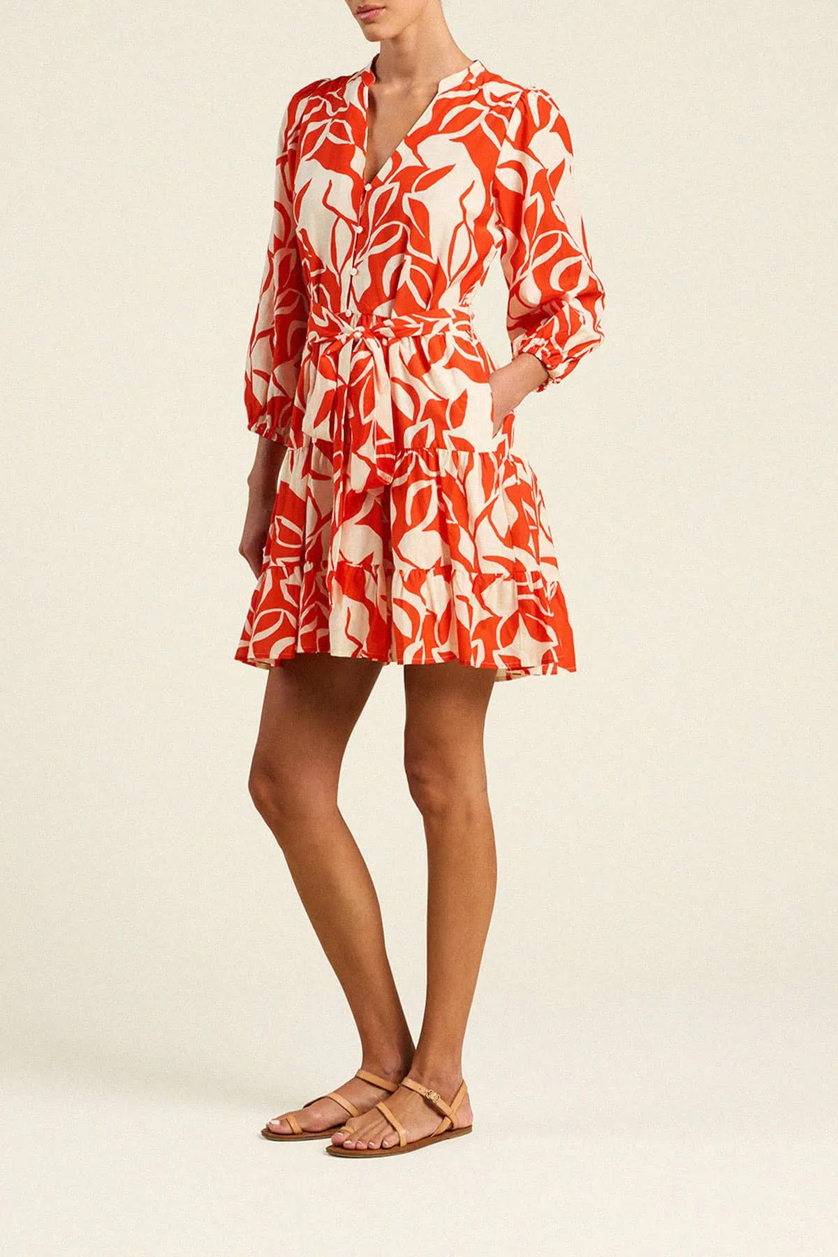 Celeste Dress Red Amaranta sold by Trovata product image thumbnail 4