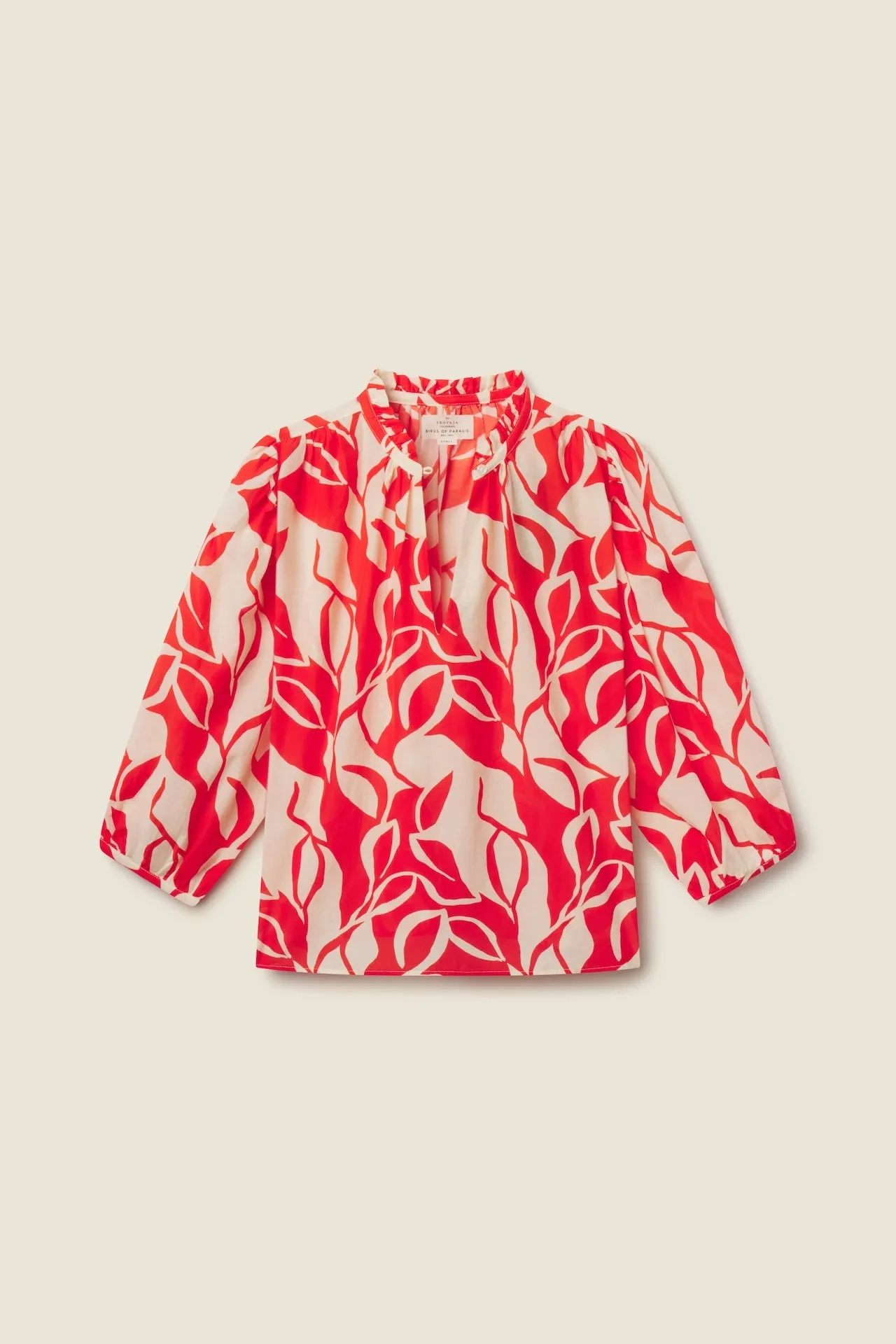 Orly Blouse Red Amaranta sold by Trovata