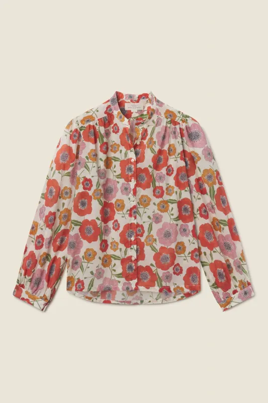 Clara Blouse Poppy Costa sold by Trovata