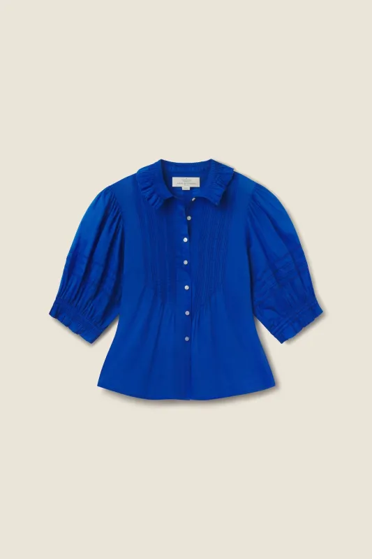 Jess Blouse Cobalto sold by Trovata