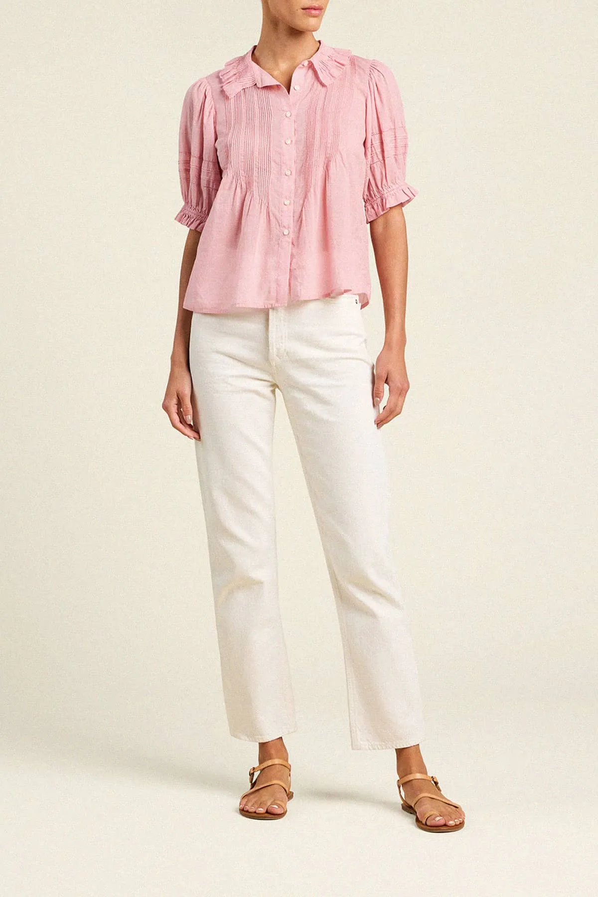 Jess Blouse Blush Houndstooth sold by Trovata product image thumbnail 2