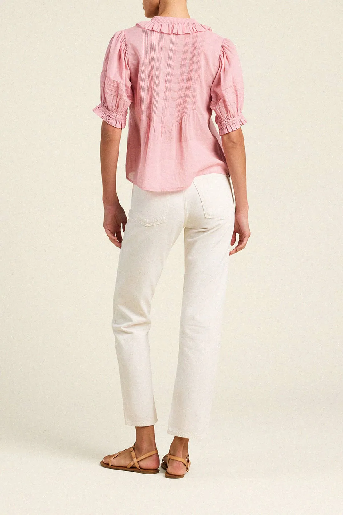 Jess Blouse Blush Houndstooth sold by Trovata product image thumbnail 4