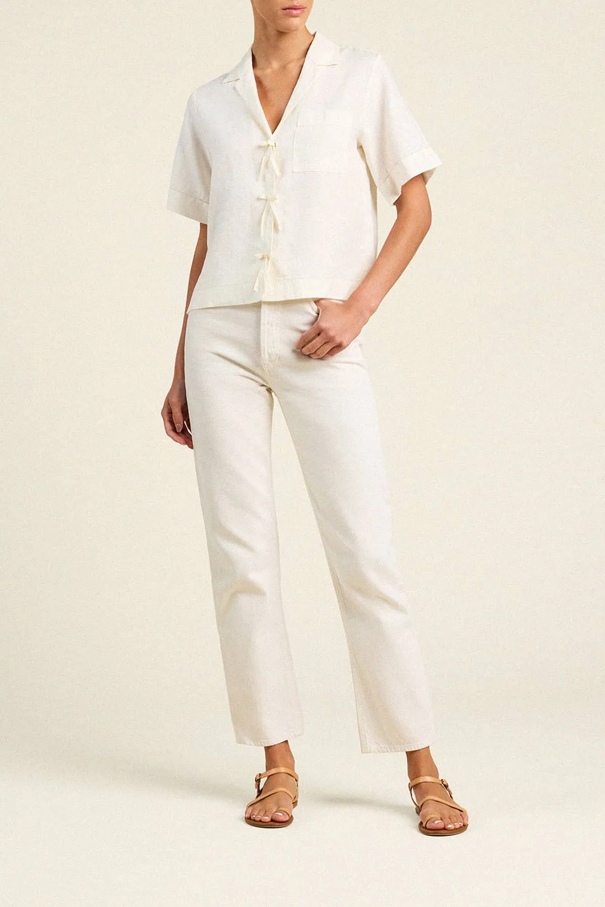 Inez Shirt Ivory sold by Trovata product image thumbnail 5