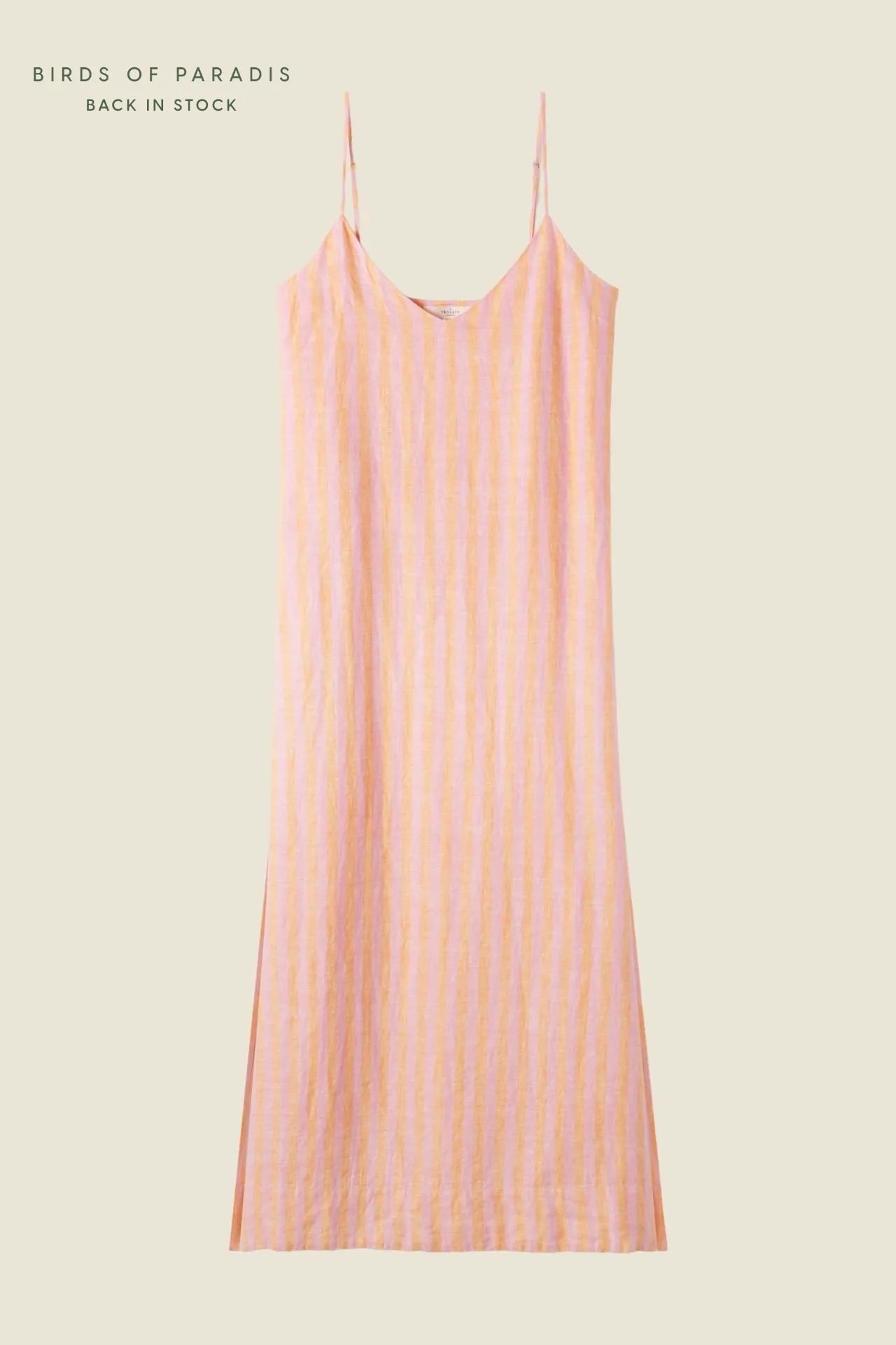 Reva Dress Creamsicle Stripe sold by Trovata