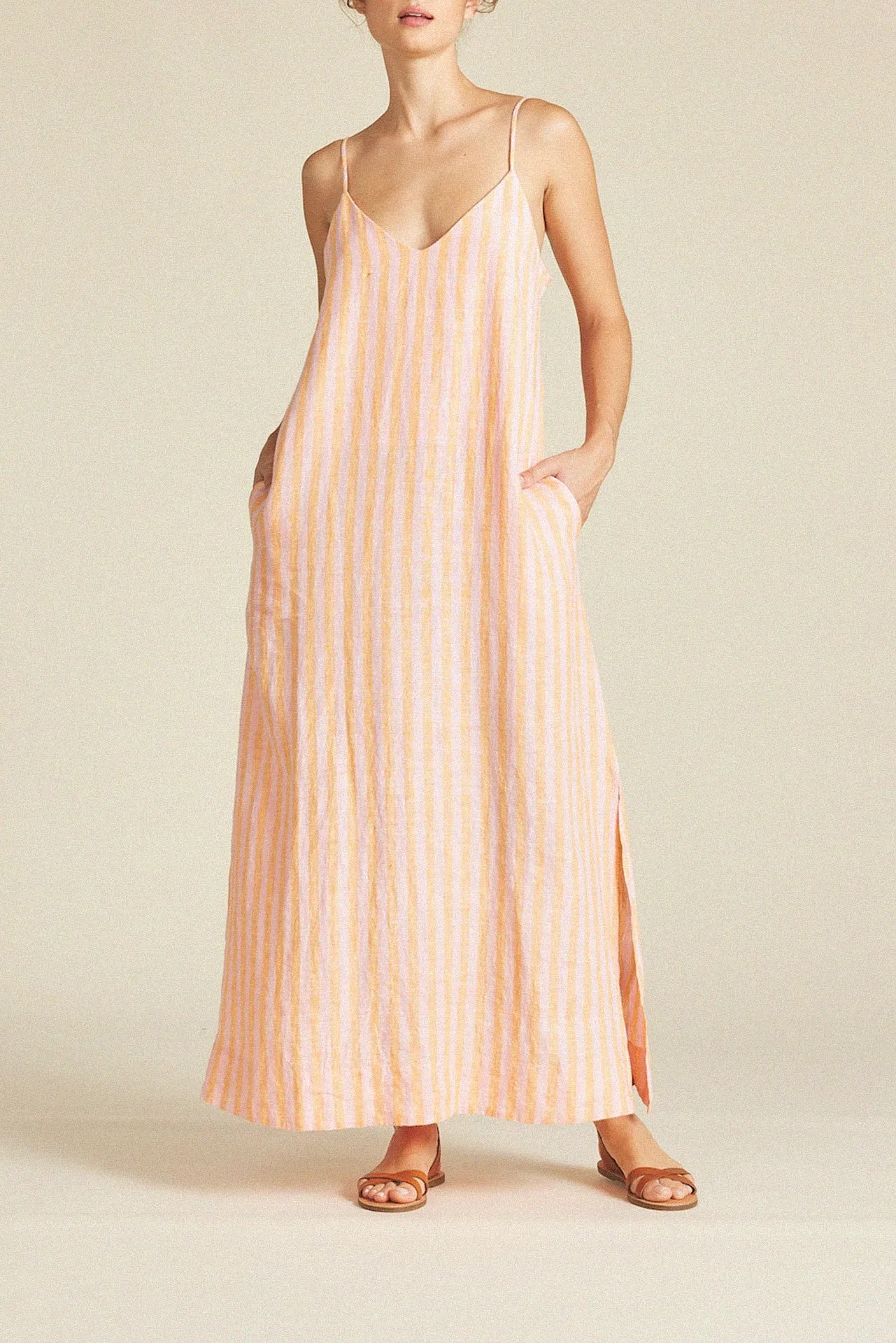 Reva Dress Creamsicle Stripe sold by Trovata product image thumbnail 3