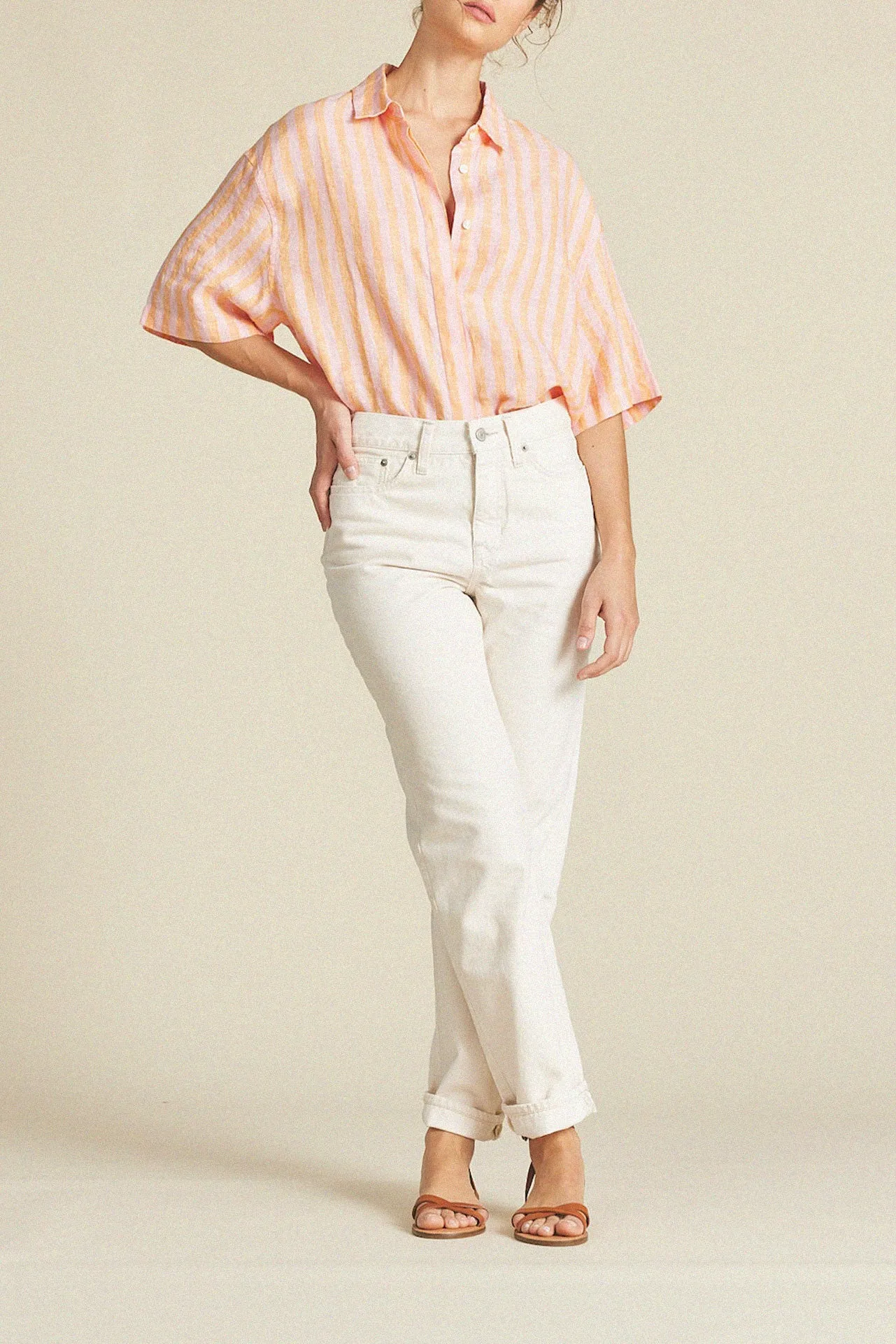Sienna Shirt Creamsicle Stripe sold by Trovata product image thumbnail 3