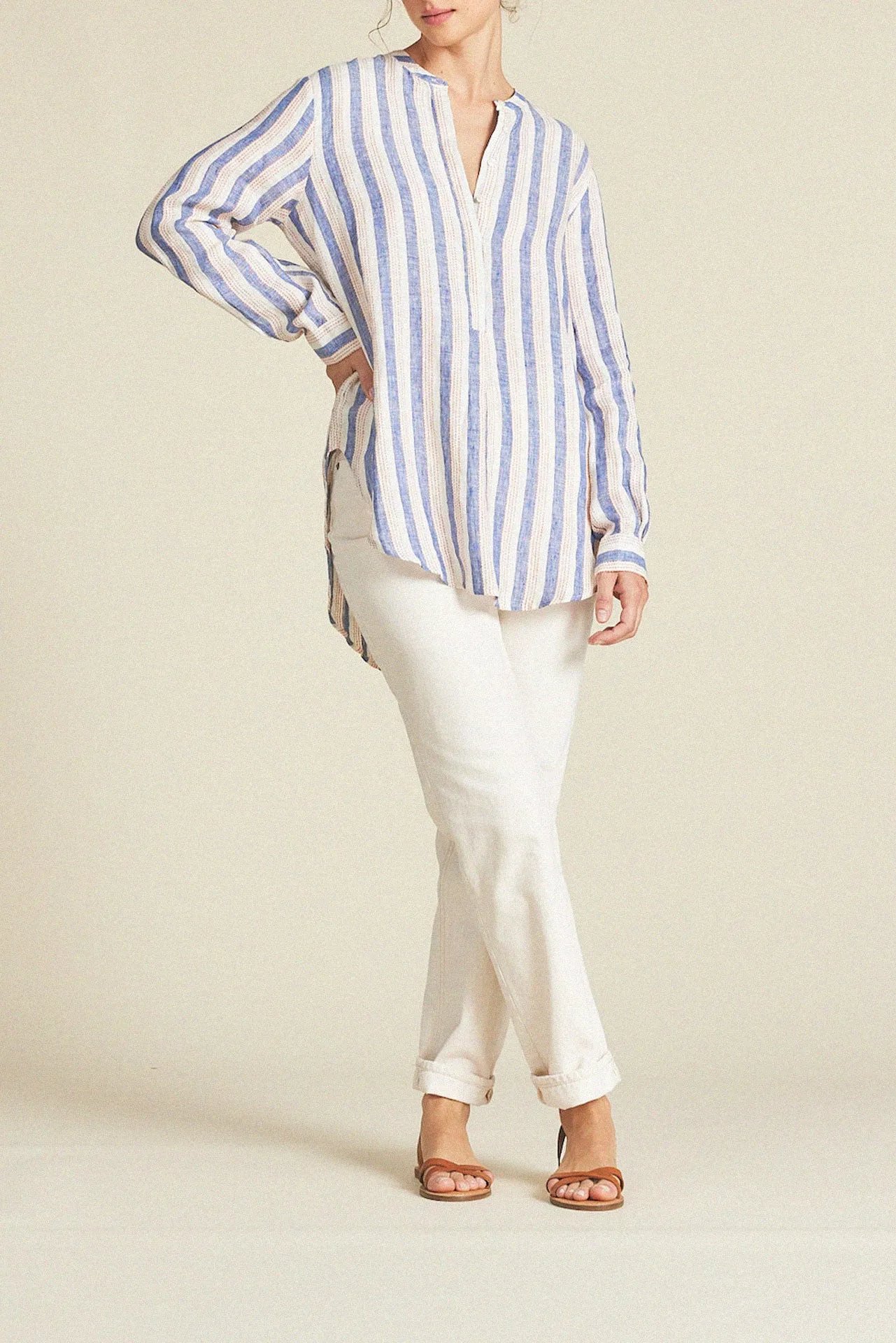 Tori Tunic Azul Stripe sold by Trovata product image thumbnail 3