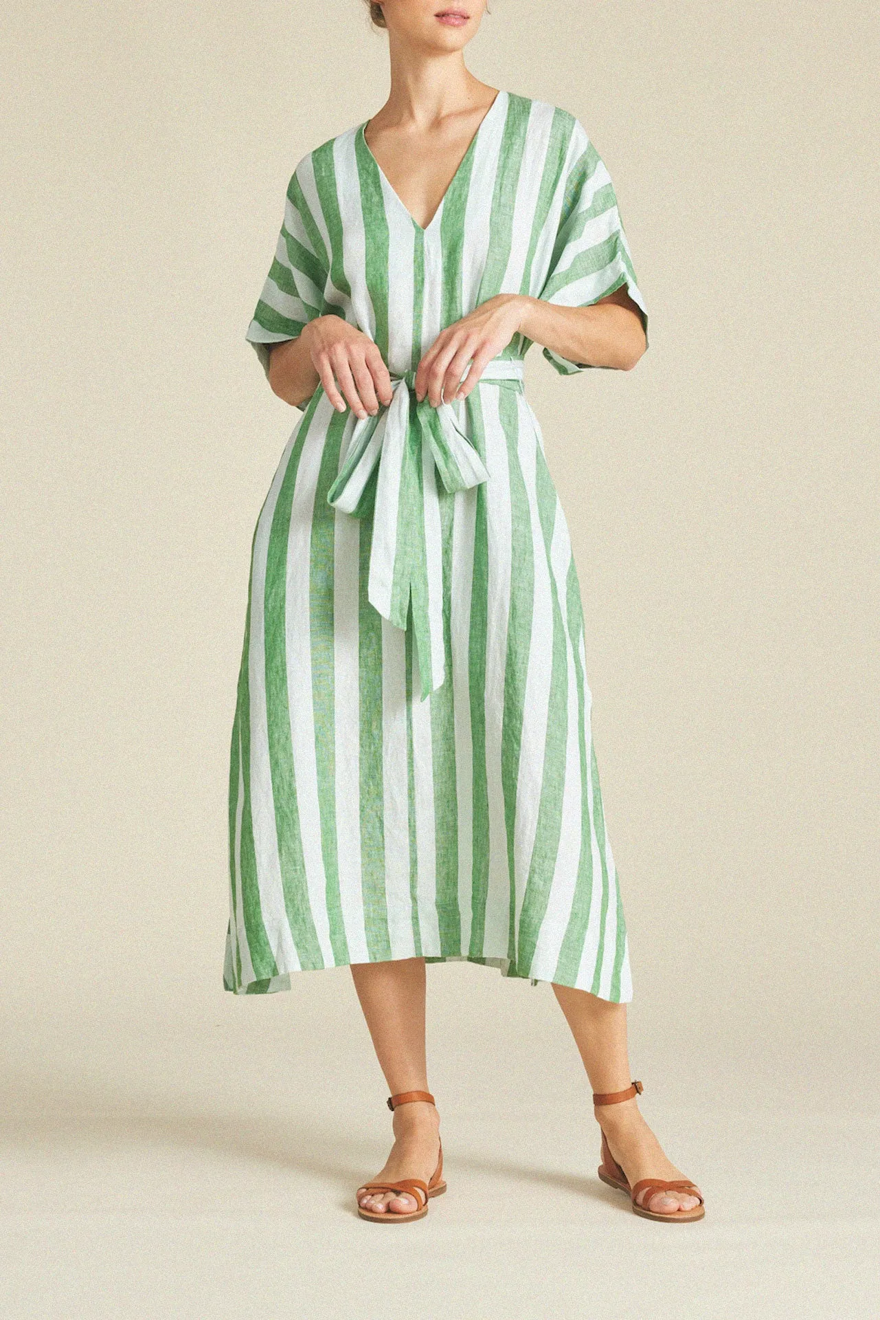 Hannah Dress Aloe Stripe sold by Trovata product image thumbnail 3