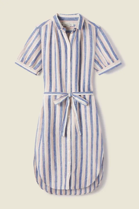 Joni Dress Azul Stripe made by Trovata