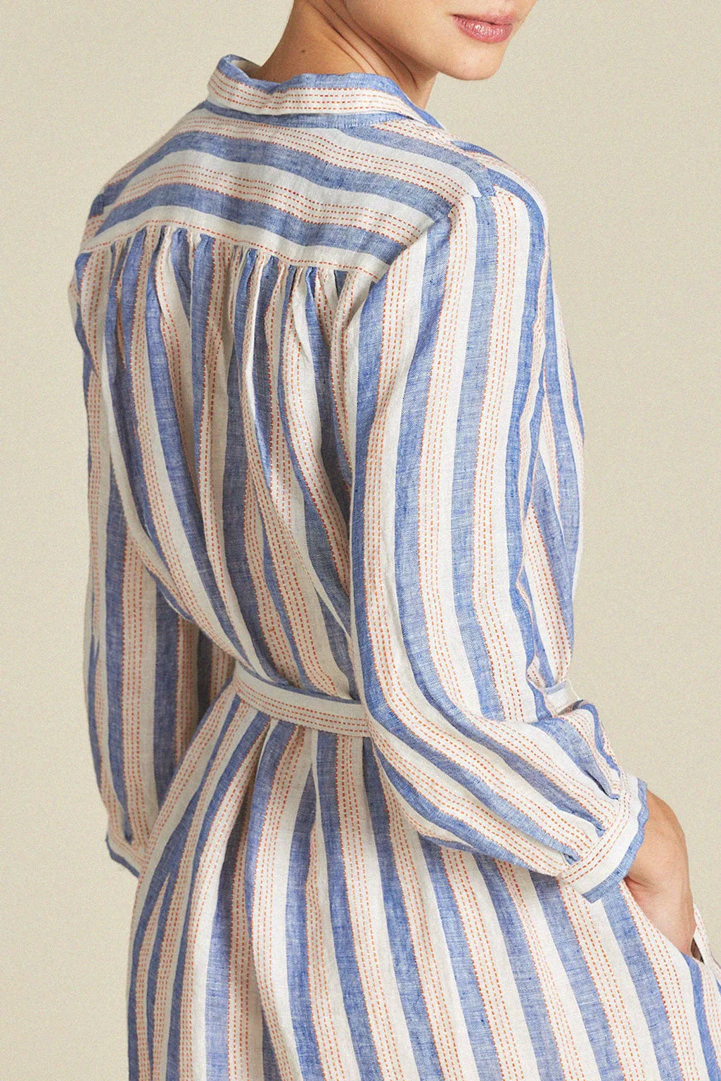 Joni Dress Azul Stripe sold by Trovata product image thumbnail 2