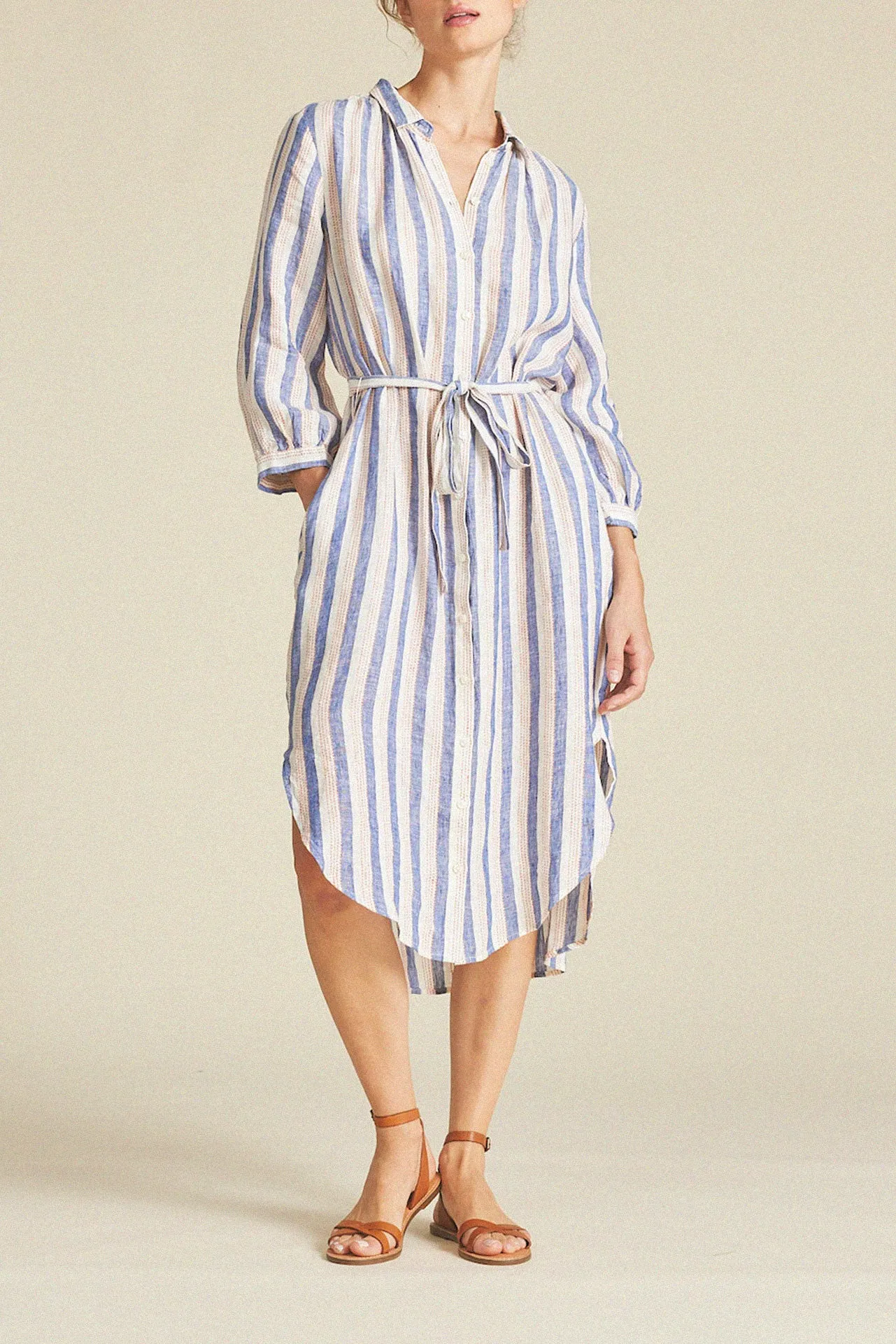 Joni Dress Azul Stripe sold by Trovata product image thumbnail 3