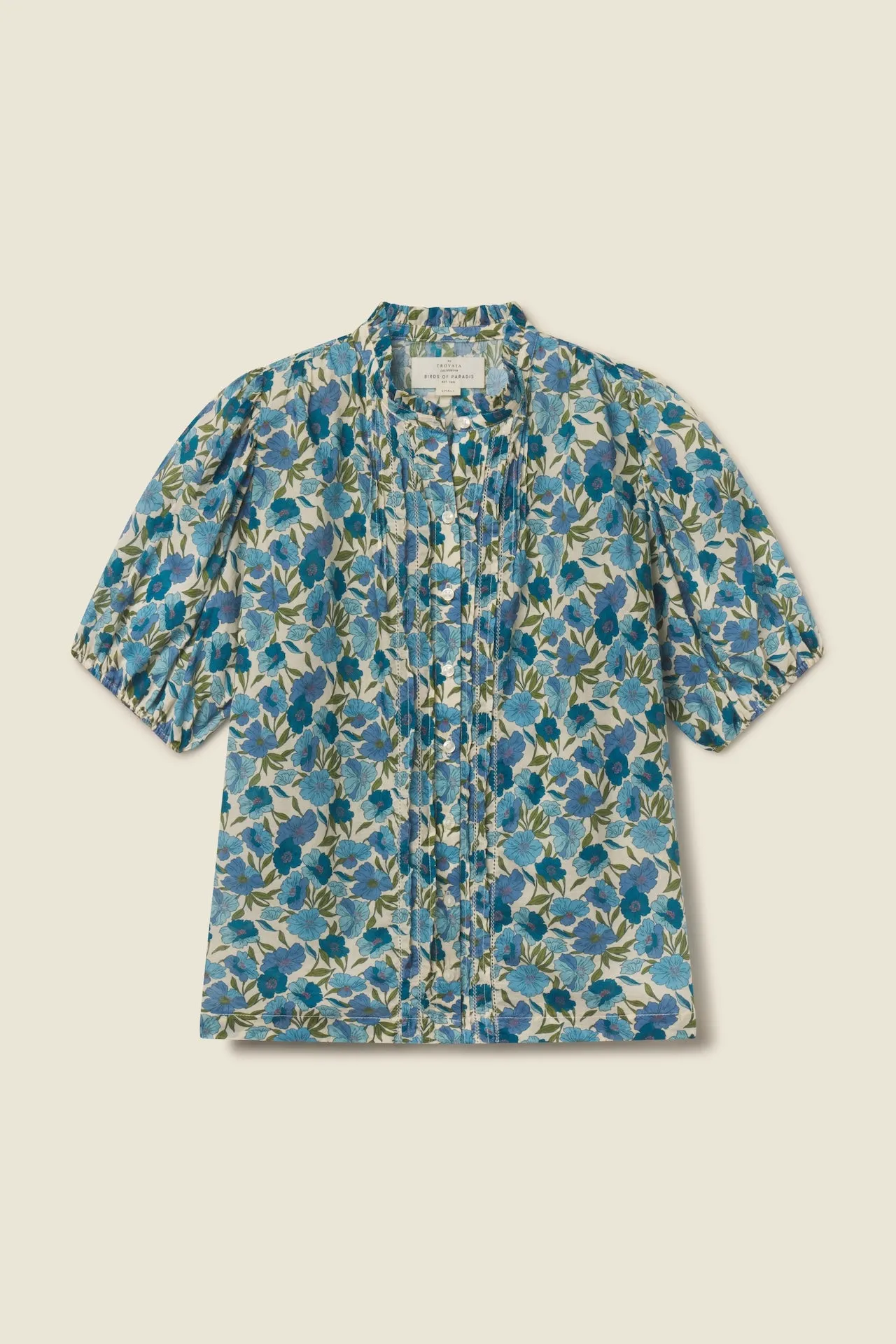 Mira Blouse Cielo Floral sold by Trovata