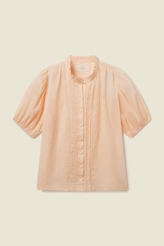 Mira Blouse Pastel Rose Tan made by Trovata