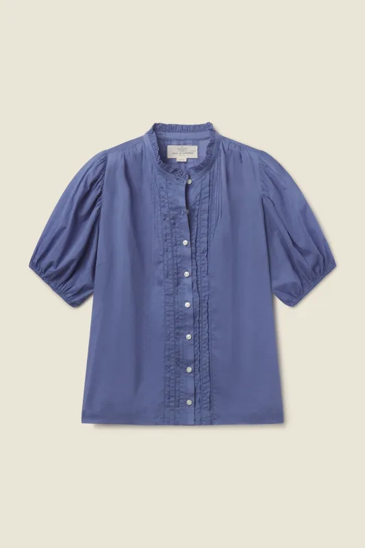 Mira Blouse Blue Cove made by Trovata