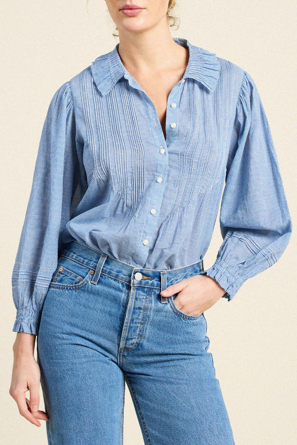 Francesca Blouse Seabrook Gingham sold by Trovata product image thumbnail 3