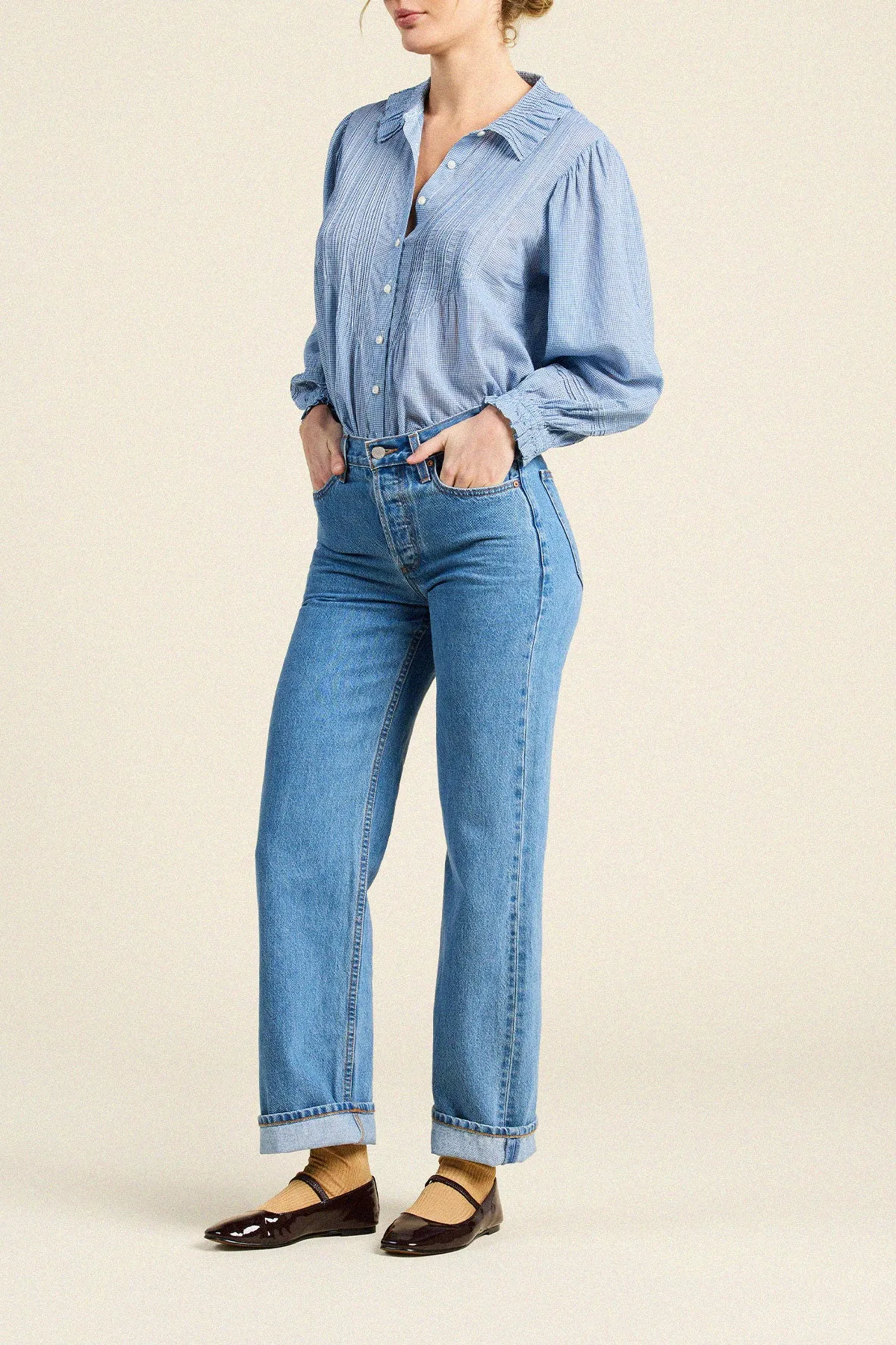 Francesca Blouse Seabrook Gingham sold by Trovata product image thumbnail 4