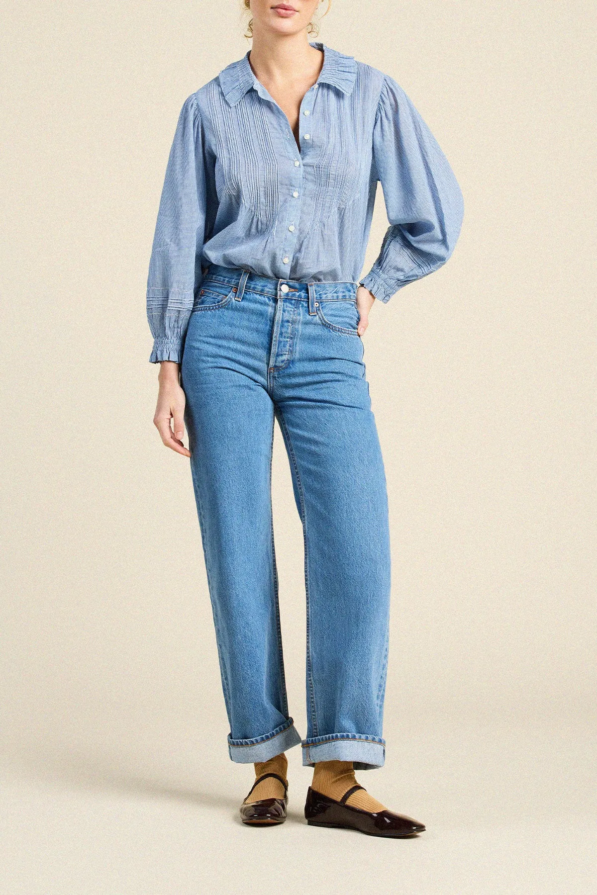 Francesca Blouse Seabrook Gingham sold by Trovata product image thumbnail 5