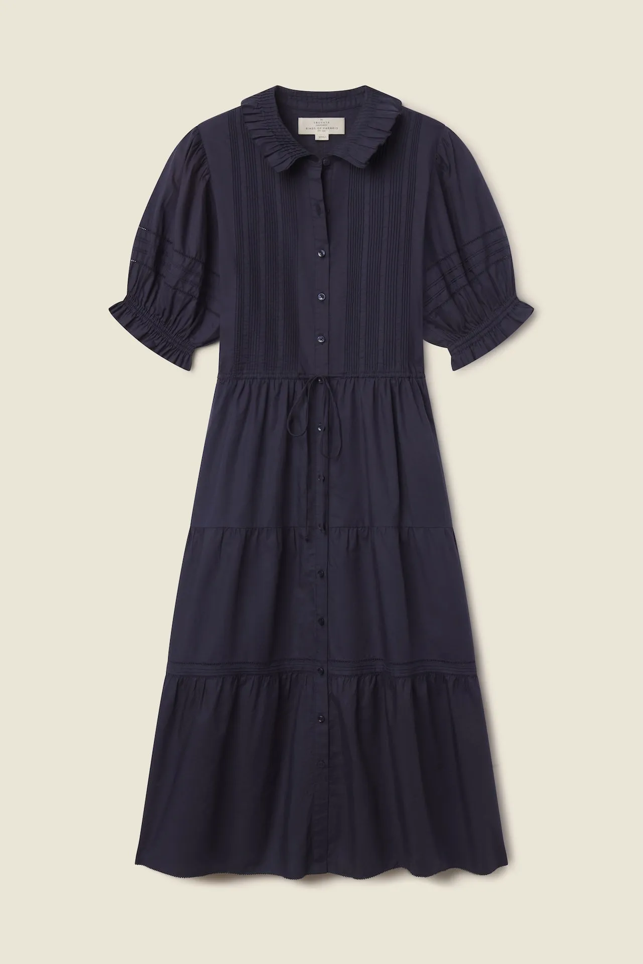 Elodie Dress Navy sold by Trovata