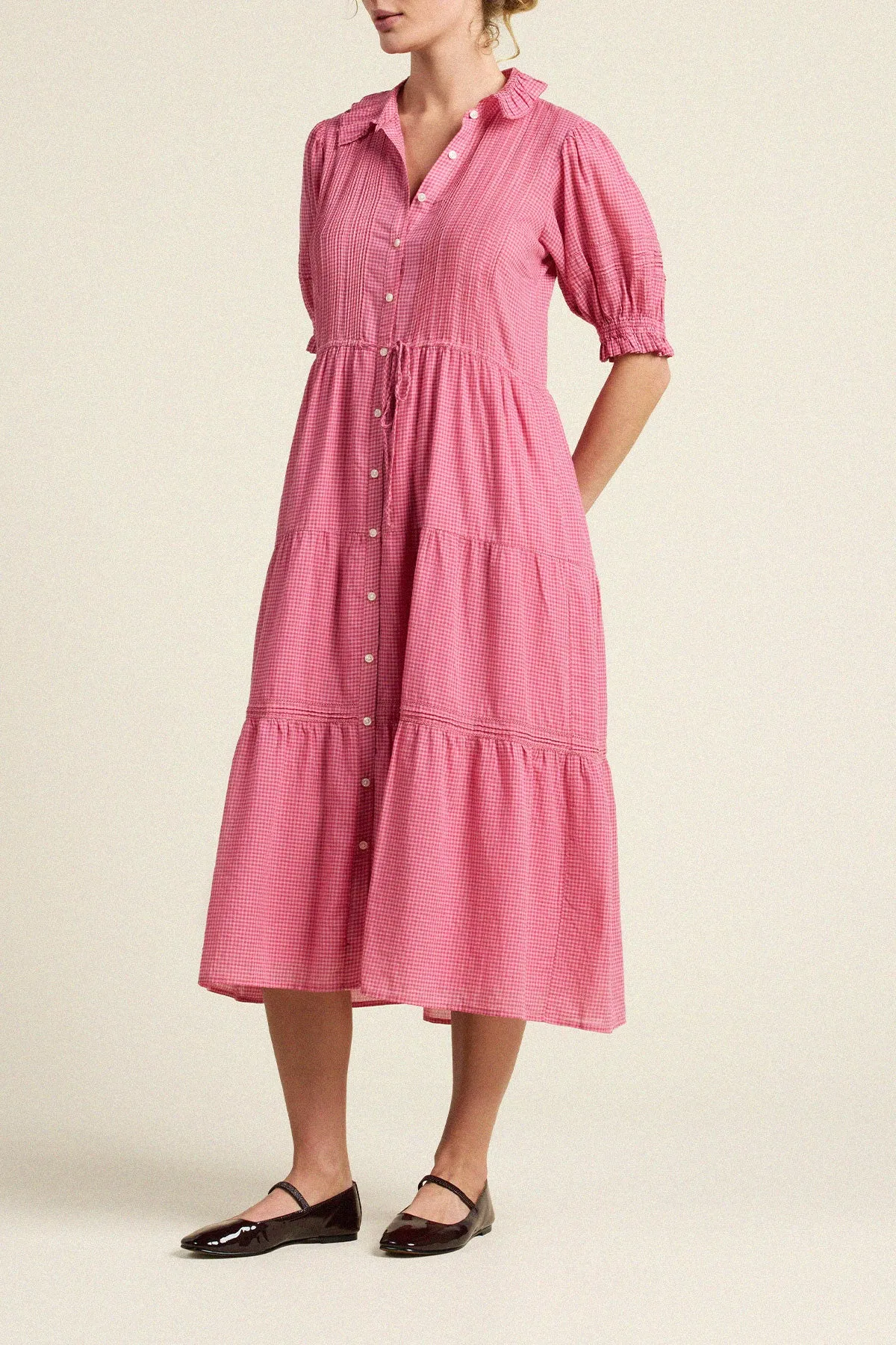 Elodie Dress Rosehip Gingham sold by Trovata product image thumbnail 4