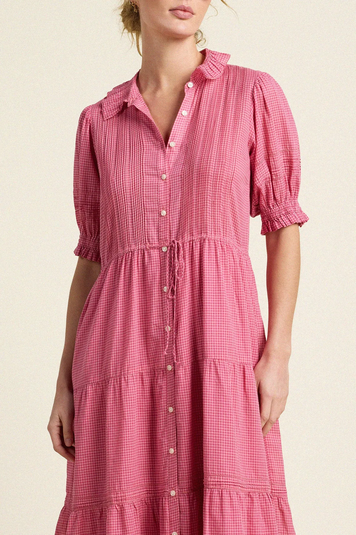 Elodie Dress Rosehip Gingham sold by Trovata product image thumbnail 2