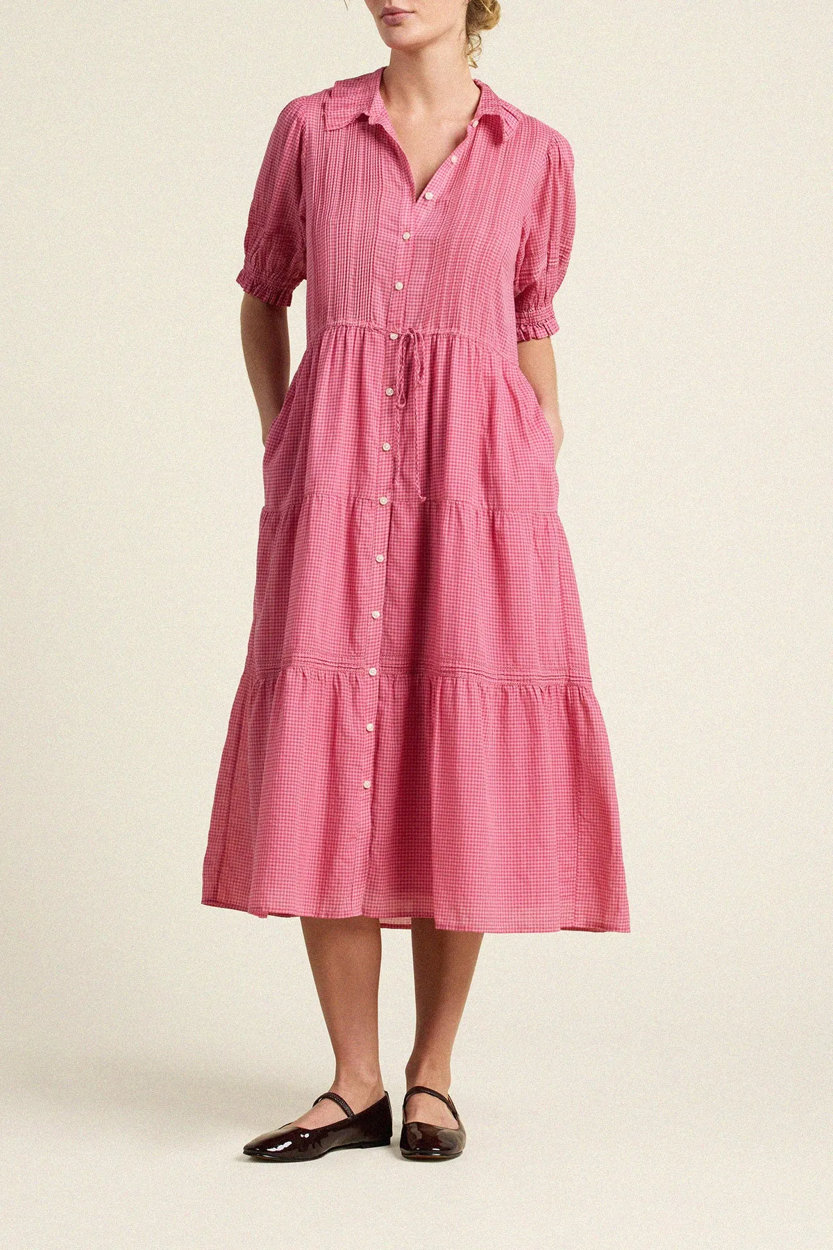 Elodie Dress Rosehip Gingham sold by Trovata product image thumbnail 3