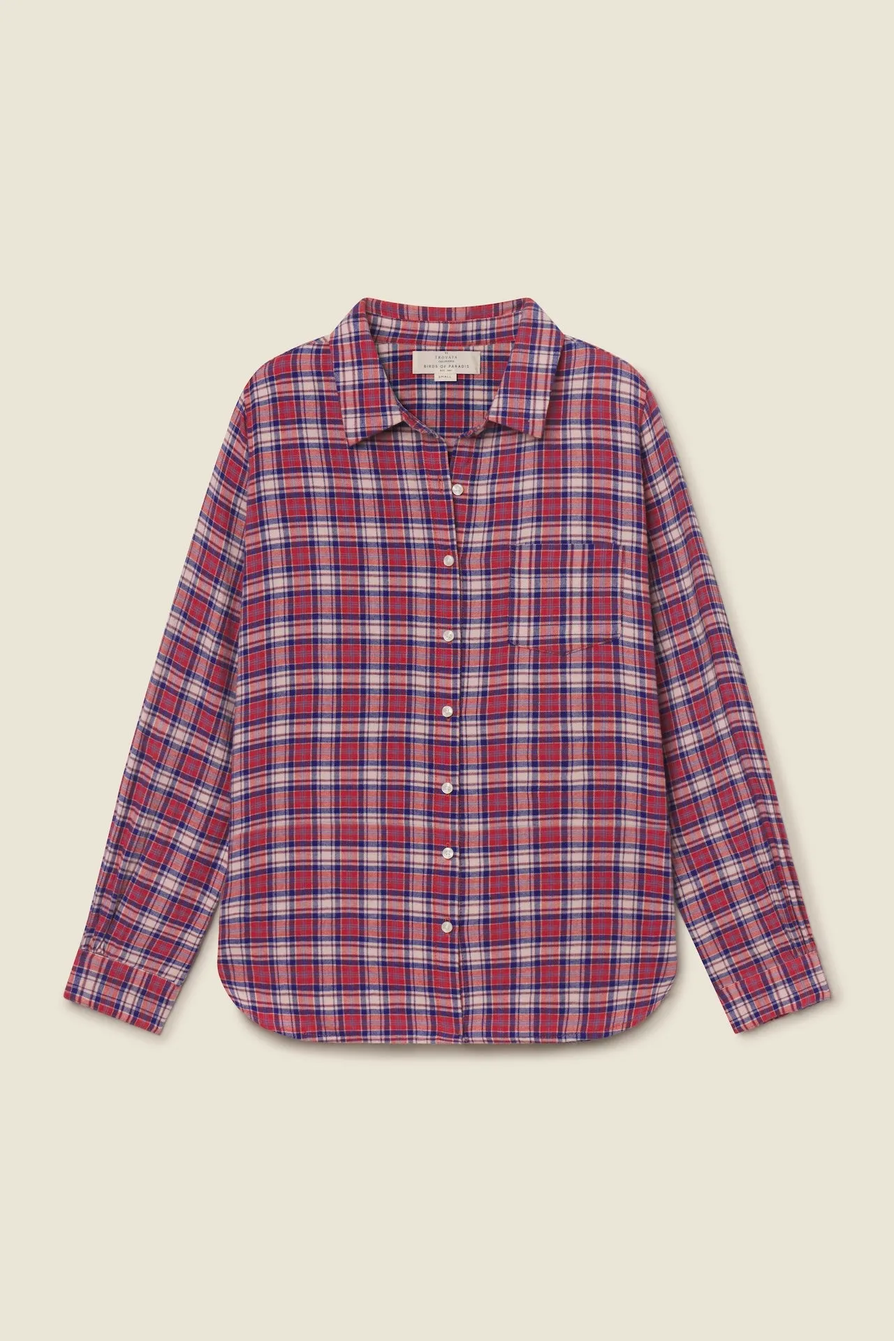 Gracie Shirt Lakeside Plaid sold by Trovata