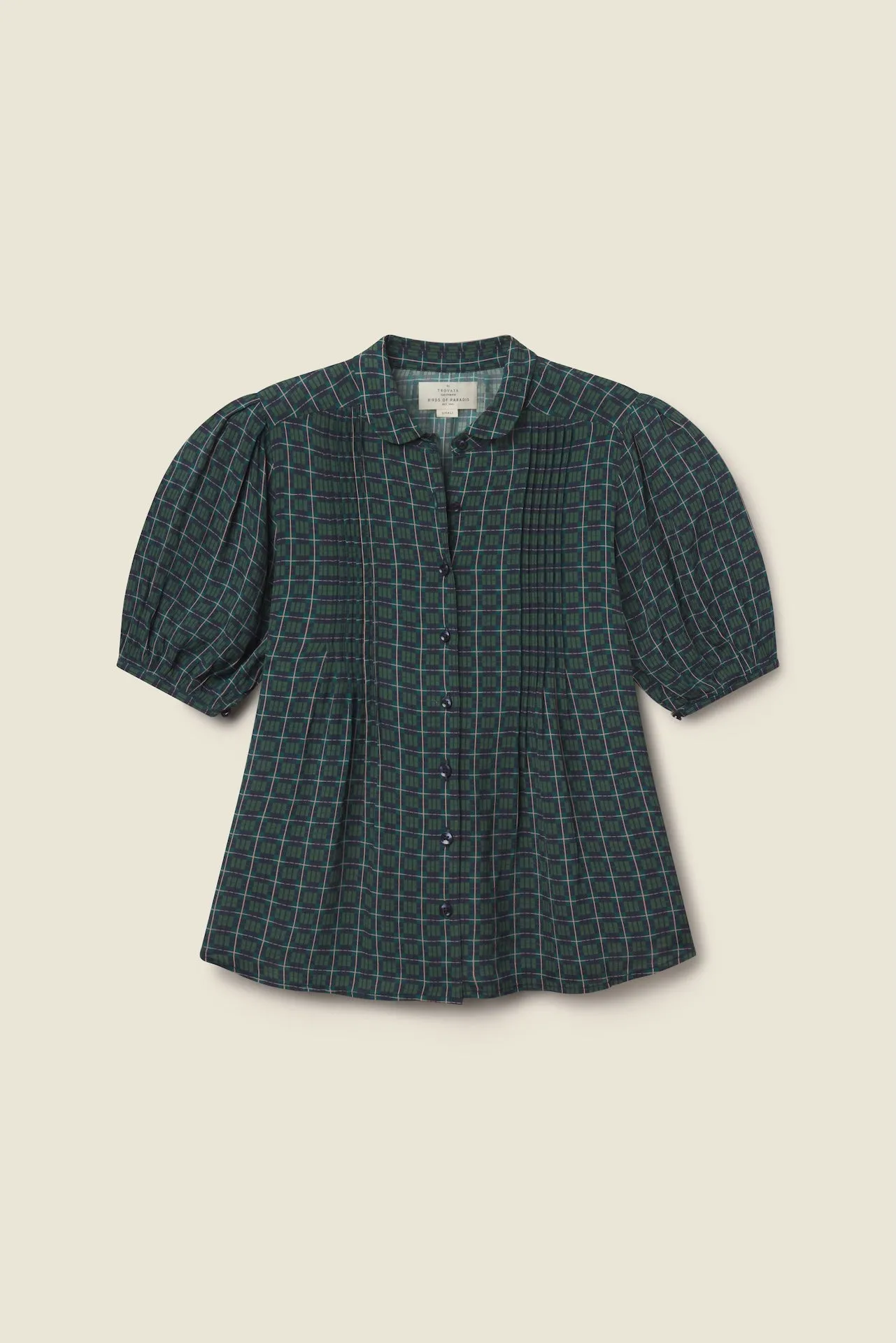 Nadine Blouse Davenport Plaid sold by Trovata
