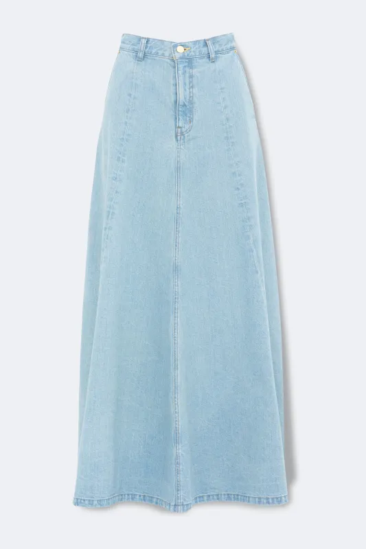 The Topaz Denim Skirt Solid 7year sold by Tu es mon TRESOR
