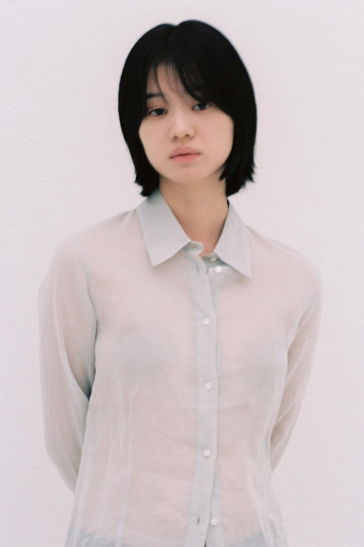Cotton Lawn Sheer Shirt L.Grey sold by Tu es mon TRESOR