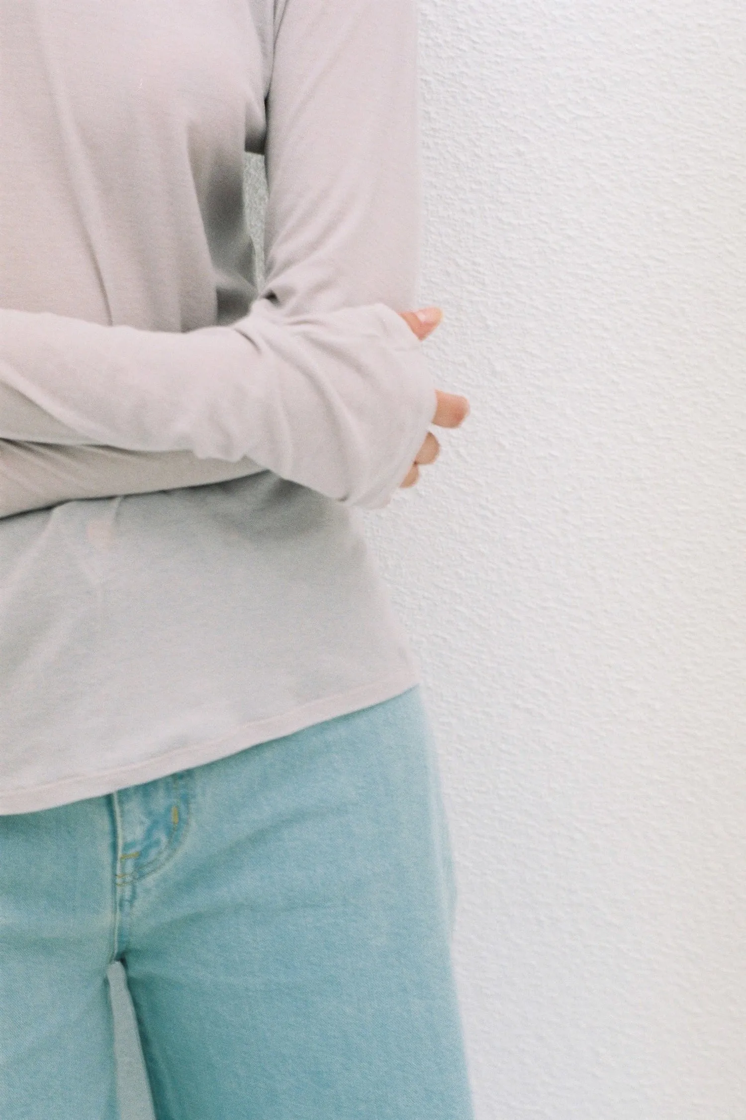 Long-Sleeve Polo Shirt Greige sold by Tu es mon TRESOR product image thumbnail 5