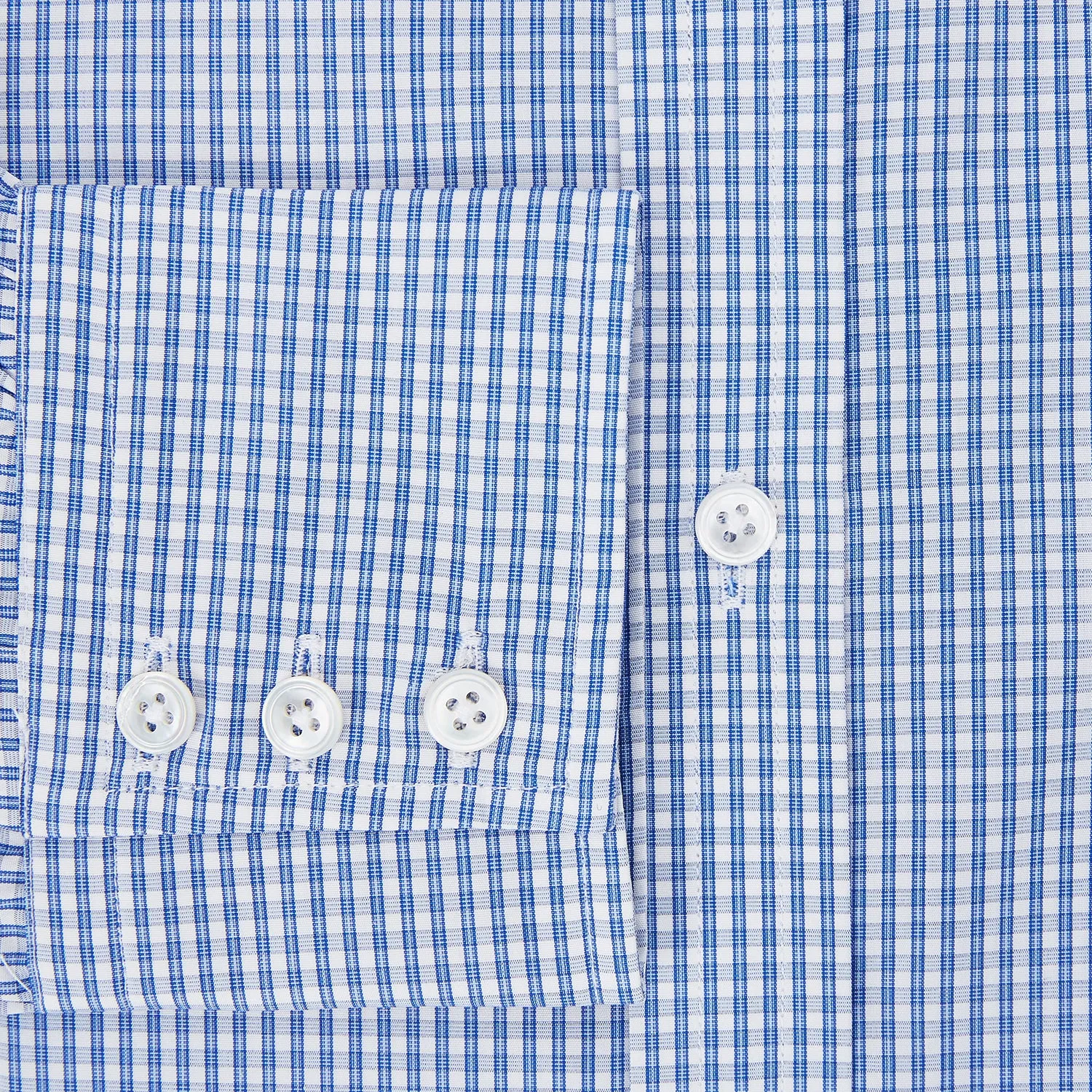 Blue Multi Micro Check Mayfair Shirt sold by Turnbull & Asser product image thumbnail 4