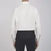 Cream Herringbone Superfine Cotton Shirt with T&A Collar and Double Cuffs sold by Turnbull & Asser