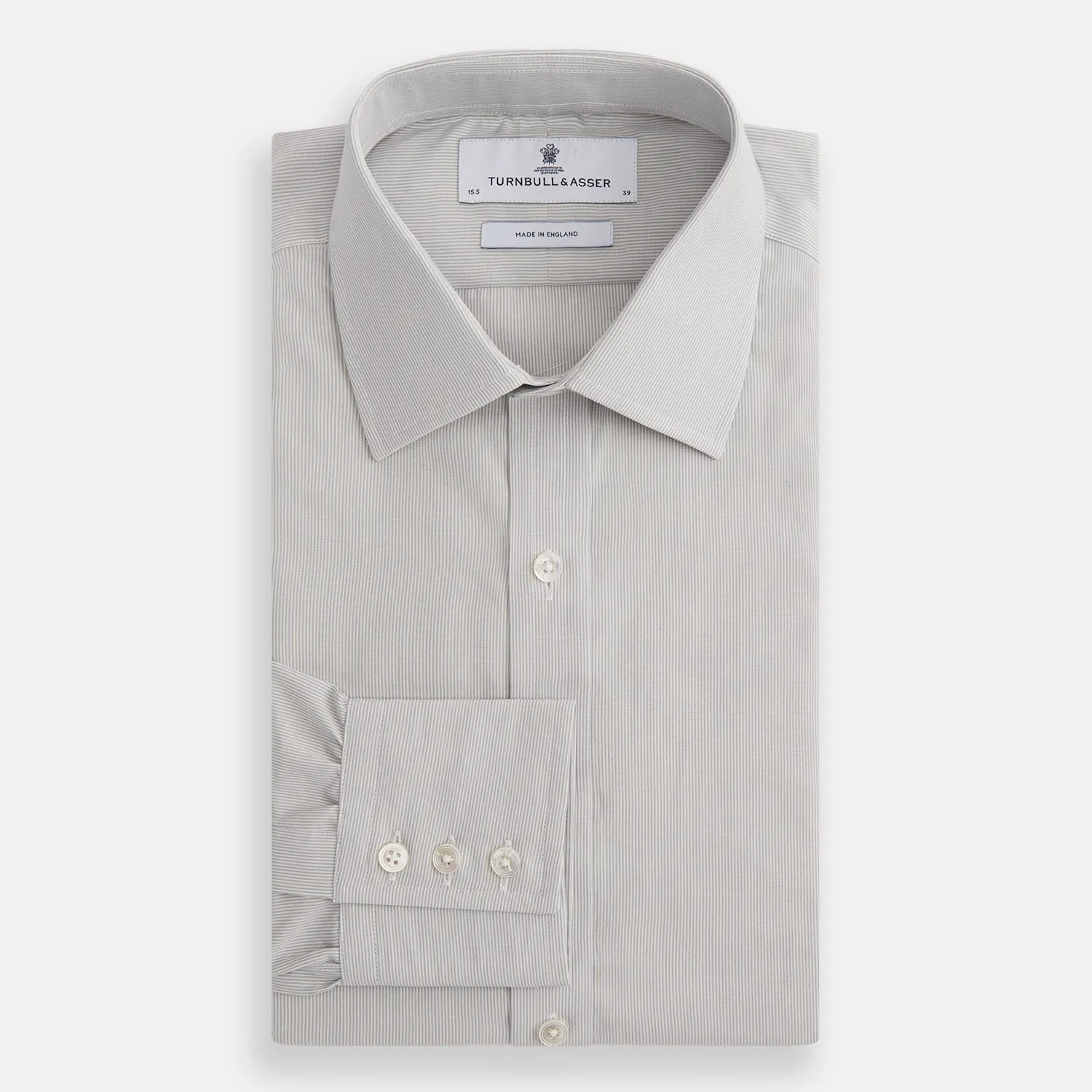 Pale Blue Fine Stripe Mayfair Shirt sold by Turnbull & Asser product image thumbnail 4