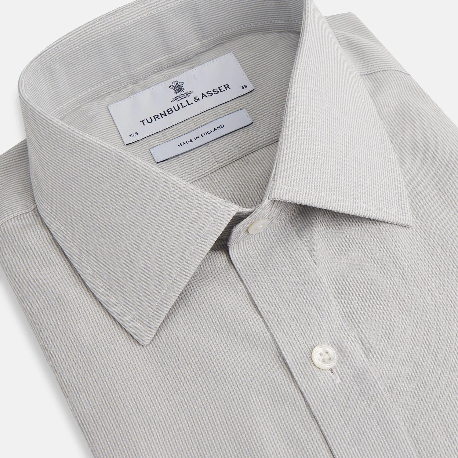 Pale Blue Fine Stripe Mayfair Shirt sold by Turnbull & Asser product image thumbnail 2