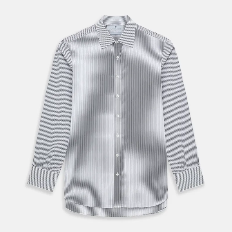 Grey Multi Stripe Mayfair Shirt sold by Turnbull & Asser