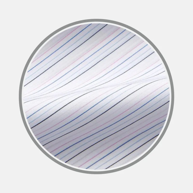 Blue Multi Stripe Cotton Fabric sold by Turnbull & Asser
